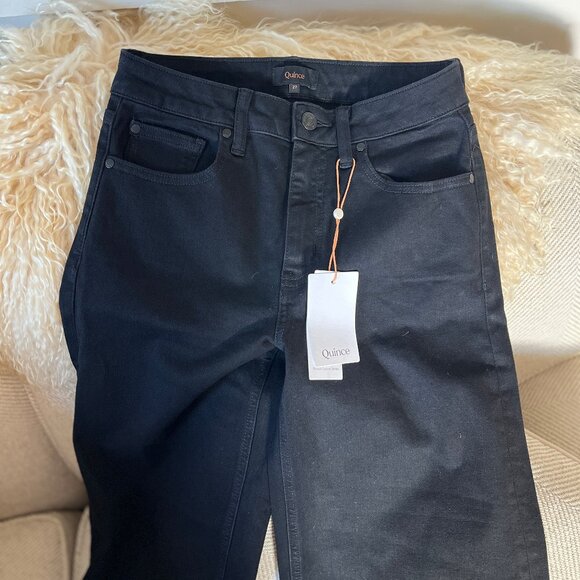 Quince Black Luna Stretch Flare Jeans Size 27 BNWT - Picture 3 of 3